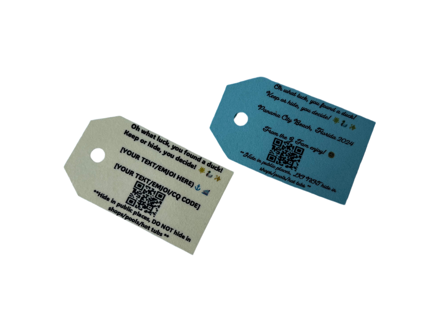 Custom Laminated Tags (5 Count)